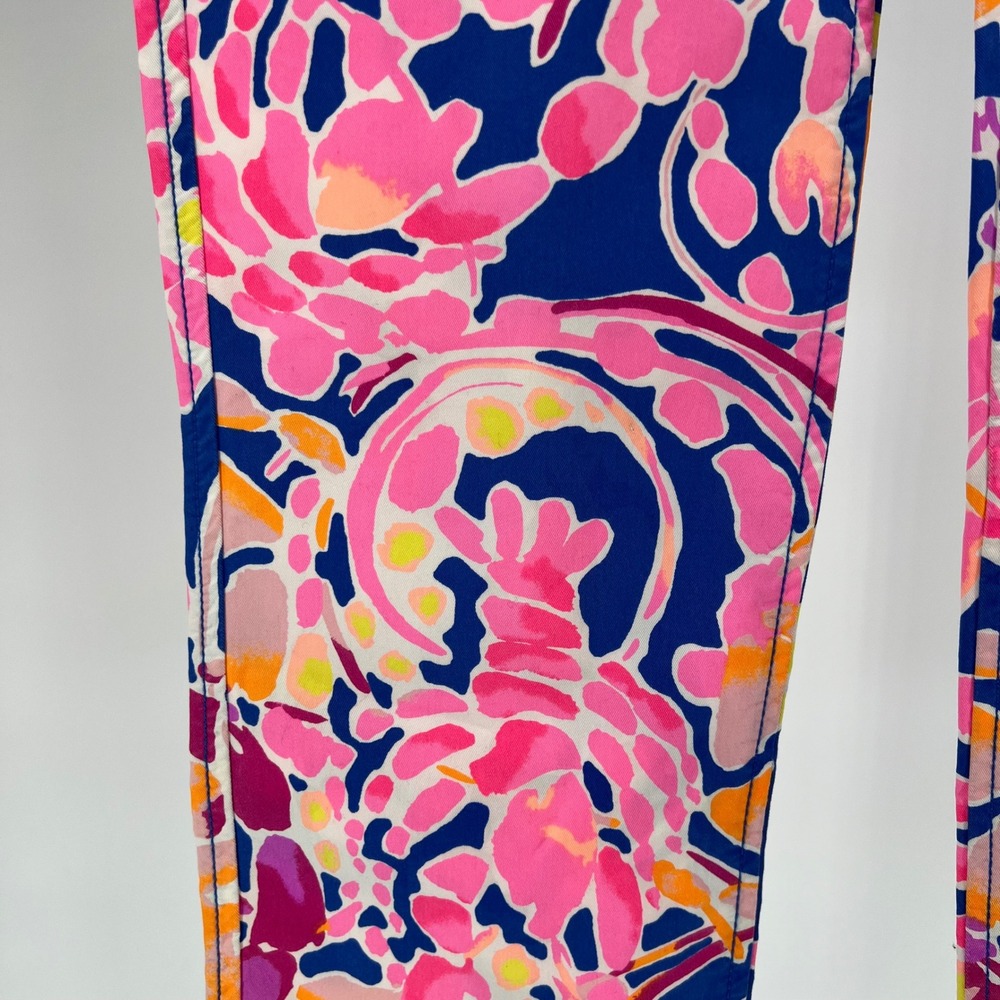 Lilly Pulitzer Lobster Print Skinny Pants Size 2 colorful incognito preppy boho - Picture 7 of 16